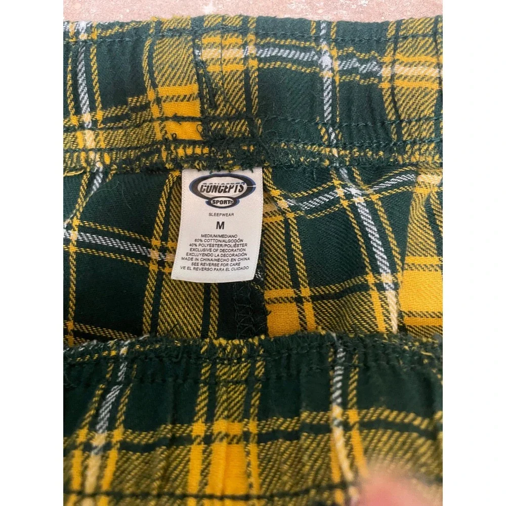 Concepts Sport Baylor Bears Pajama Pants Womens Medium Green Yellow Plaid BU